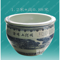 供应青花陶瓷大缸手工陶瓷鱼缸价格定做价格多少