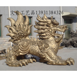 办公摆放铜雕塑麒麟生产
