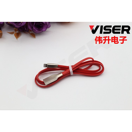 伟升VISER3D锌合金菱形果冻安卓数据线Micro面条线