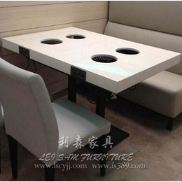 草埔大理石火锅餐厅火锅桌餐桌 方形圆形可按要求定做