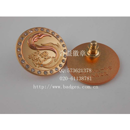 广州铜质LOGO公司胸章徽章定制