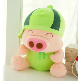 毛绒玩具生产厂家 创意水果猪 来图来样定制毛绒公仔