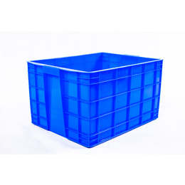 蓝色塑料周转箱 575-350塑胶周转筐加厚收纳中转箱可配盖