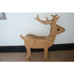济宁厂家制作纸玩具纸模型 指鹿为马儿童手工教材瓦楞纸造型
