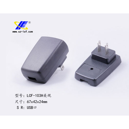 美规USB口充电器外壳 12w塑胶适配器外壳LCF-103H