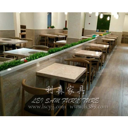 塘朗西餐厅甜品店奶茶桌 餐馆饭店长方桌 实木小餐桌