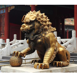 菏泽铜狮子、铜狮子雕塑、兴悦铜雕(多图)