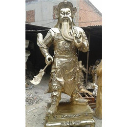 吉林铜关公像|世隆雕塑|大型铜关公像摆件