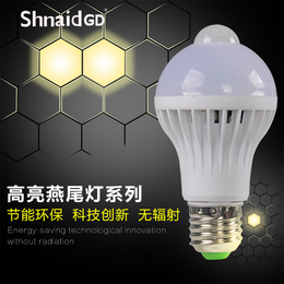 LED灯泡E27大螺口小单灯节能灯球泡7W螺旋超亮暖白黄光源
