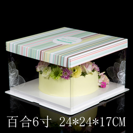 河南云端包装厂家  透明蛋糕盒三合一  PET材质西点盒缩略图