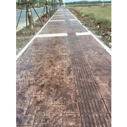 湄洲湖彩色混凝土压花地坪材料 压模地坪成本 莆田压印道路施工