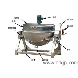 凱俊機械蒸汽夾層鍋  可傾式電加熱夾層鍋 不銹鋼夾層鍋廠家
