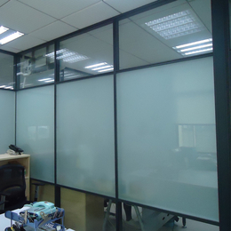 办公室装修定做蒙砂玻璃高隔断铝材屏风铝合金玻璃隔断室内隔断墙