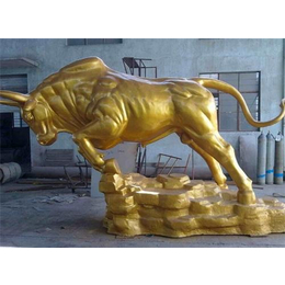 贵州定做铜牛,恒保发动物铸铜雕塑,定做铜牛华尔街牛摆件