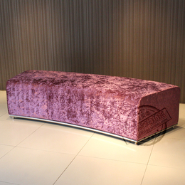服装店休息弧度沙发店铺休息沙发凳 可定做 紫色弧度沙发踏