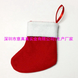深圳毛绒玩具厂家定做糖果圣诞袜 迷你圣诞袜 圣诞树装饰品
