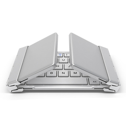 航世双向折叠的三系统通用蓝牙键盘铝合金三折叠蓝牙键盘缩略图