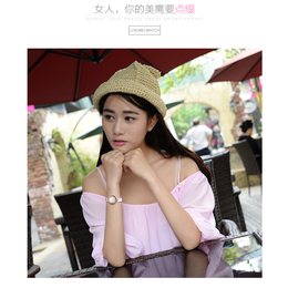 龙波****粉色陶瓷手表女学生时尚韩版女表防水石英表8883缩略图