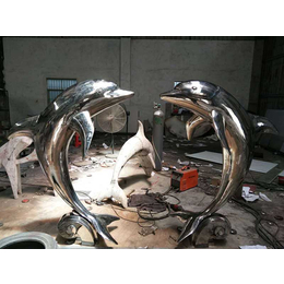 品牌动物雕塑不锈钢海豚雕塑桂林不锈钢雕塑厂家供应