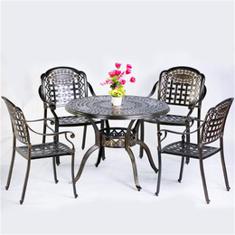 铸铝桌椅 户外欧式休闲桌椅组合 别墅花园桌椅 绿森源户外