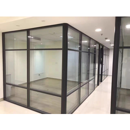 广州天河办公室玻璃隔断安装高隔断隔间双层玻璃带百叶缩略图