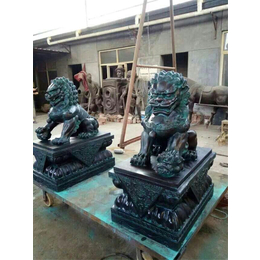 博轩雕塑,铸铜宫门狮,吉林宫门狮