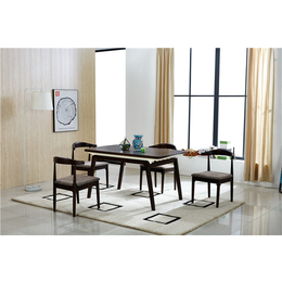 天益家具款式经典时尚(图),实木餐桌椅子原木色,餐桌椅子