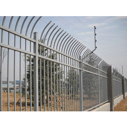 网艺锌钢新型护栏D型白蓝黑三色组装单向防攀爬护栏