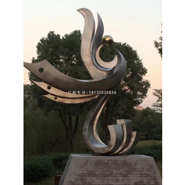 不锈钢抽象凤凰公园不锈钢雕塑