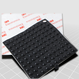 厂家定制黑色硅胶垫半球形硅胶脚垫带3M双面胶*自粘胶垫