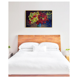 供应卧室客房床头装饰画 花鸟植物图案画框画批发