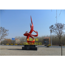 上海雕塑公司制作不锈钢景观雕塑大型城市抽象雕塑来图订制