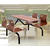 中式快餐店连体四人餐桌椅 *员工食堂实木餐桌椅缩略图2