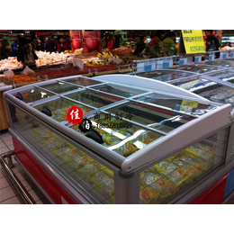 定做超市冷藏水果岛柜双面展示岛柜冰淇淋冷藏展示柜