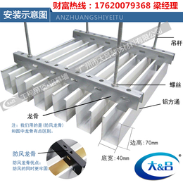 防火吊顶铝方通天花定制白色U型铝方通吊顶商场吊顶铝方通材料1