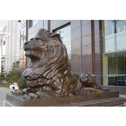 青铜狮子定做|盐城铜狮子|怡轩阁铜雕塑