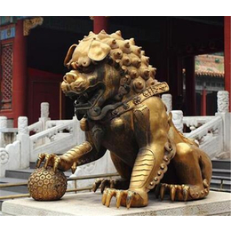 仿古铜狮子、亳州铜狮子、博轩雕塑