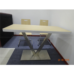 简易钢木餐桌椅 广东鸿美佳厂家定制钢木餐桌椅