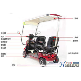 北京唯思康实体店威之群4033B双人座带棚老年电动代步车