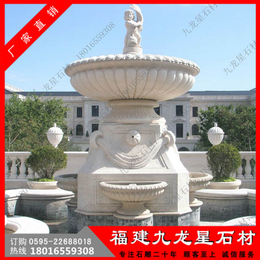 花岗岩石雕喷泉 景观黄锈石水钵雕刻 各种石材水钵价格