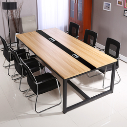 简易会议桌办公桌职员培训洽谈电脑桌书桌钢木长桌条形桌