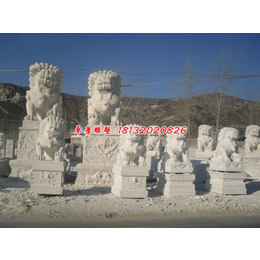 汉白玉狮子雕塑北京狮子石雕 