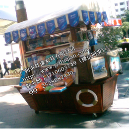柳州柳南广场木质售货车移动零售花车商业街移动售货亭