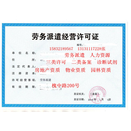 2017年石家庄劳务派遣许可证名称要求缩略图