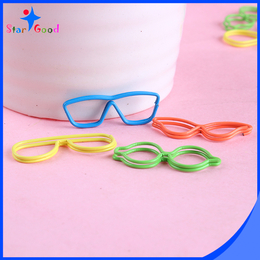 创意文具礼品彩色眼镜造型创意回形针定制选择星星五金礼品制造