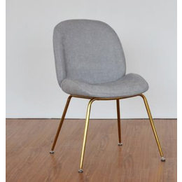 布艺软包休闲餐椅 现代简约甲壳虫椅子