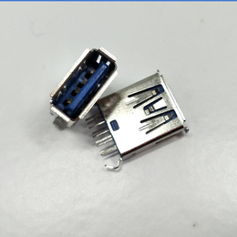 USB3.0 弯脚 立式母座 180度插板