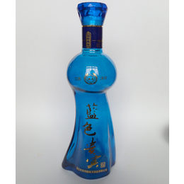 新款酒瓶高白料异形瓶蓝色经典玻璃酒瓶500ml白酒瓶宴席*缩略图