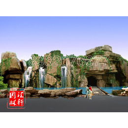 室内塑石假山图片|汇轩园林古建队|北京塑石假山