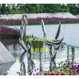 不锈钢鱼雕塑不锈钢抽象鱼雕塑水景雕塑越南雕塑制作